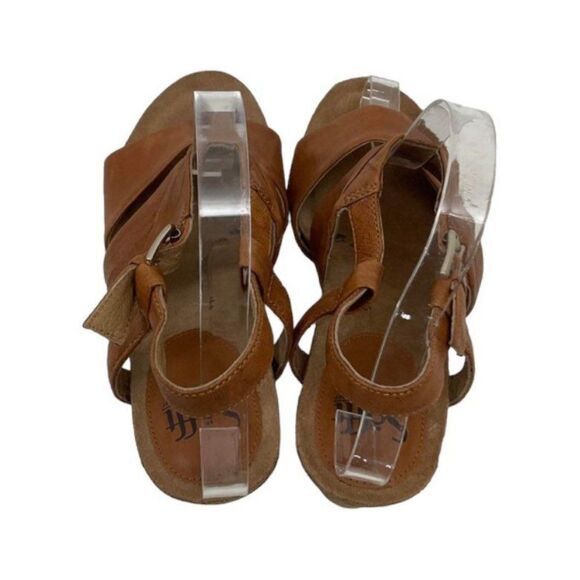 NEW Sofft Melina Size 9.5 Leather Buckle Ankle Strap Open Toe Block Heel Sandals - Picture 4 of 16